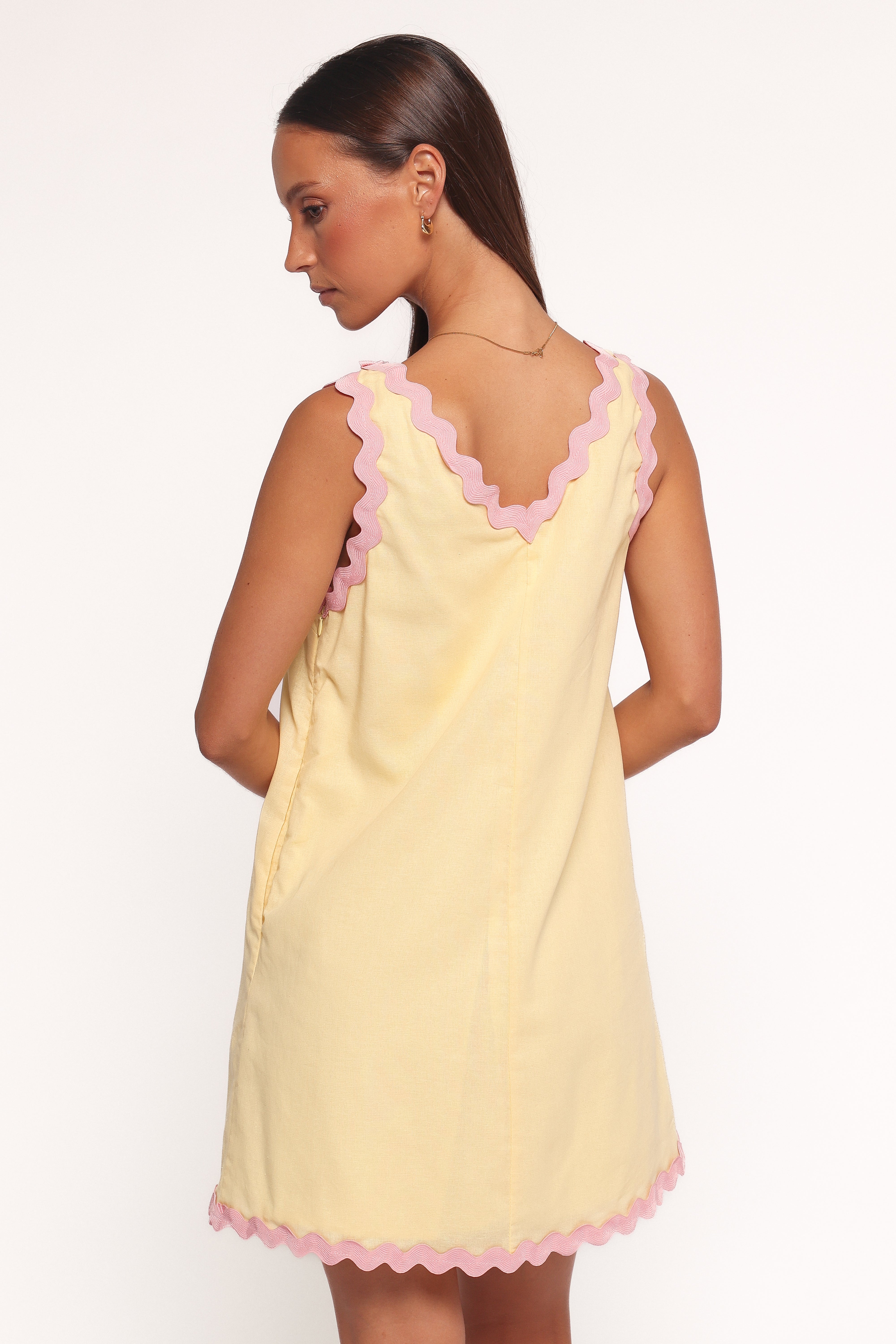 Calliope Mini Dress - Yellow Pink