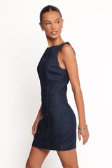 Calyx Mini Dress - Dark Denim