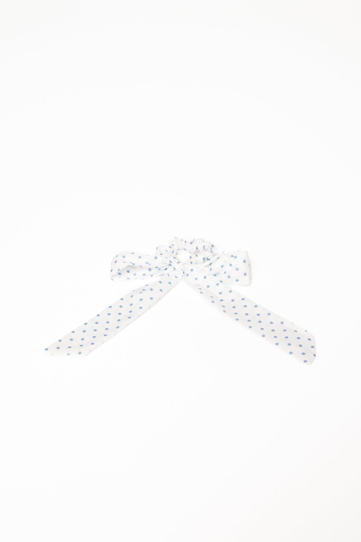 Cass Bow Scrunchie - White