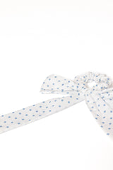Cass Bow Scrunchie - White