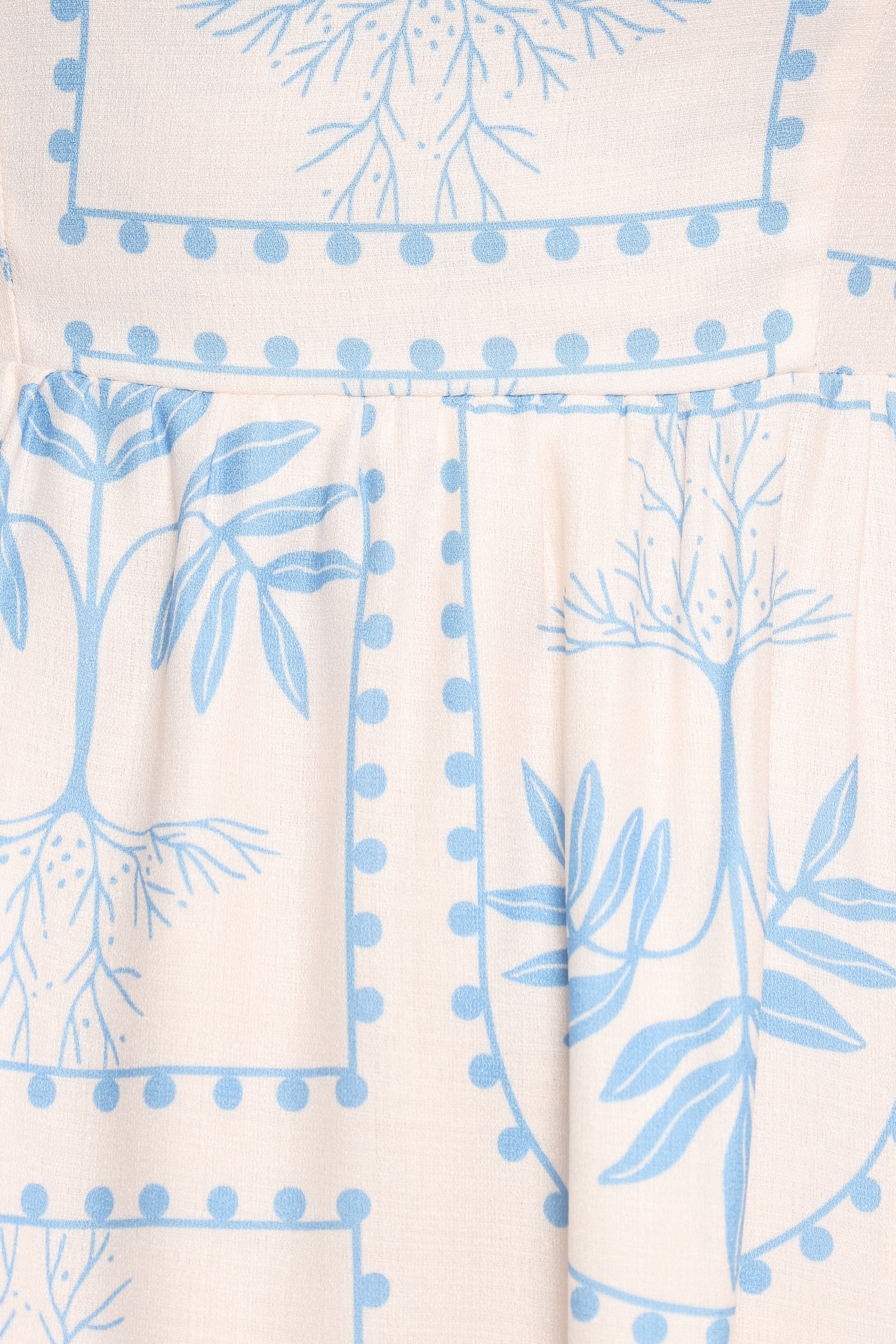 Cathy Midi Dress - Blue/White