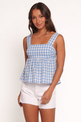 Chatham Top - Blue Gingham