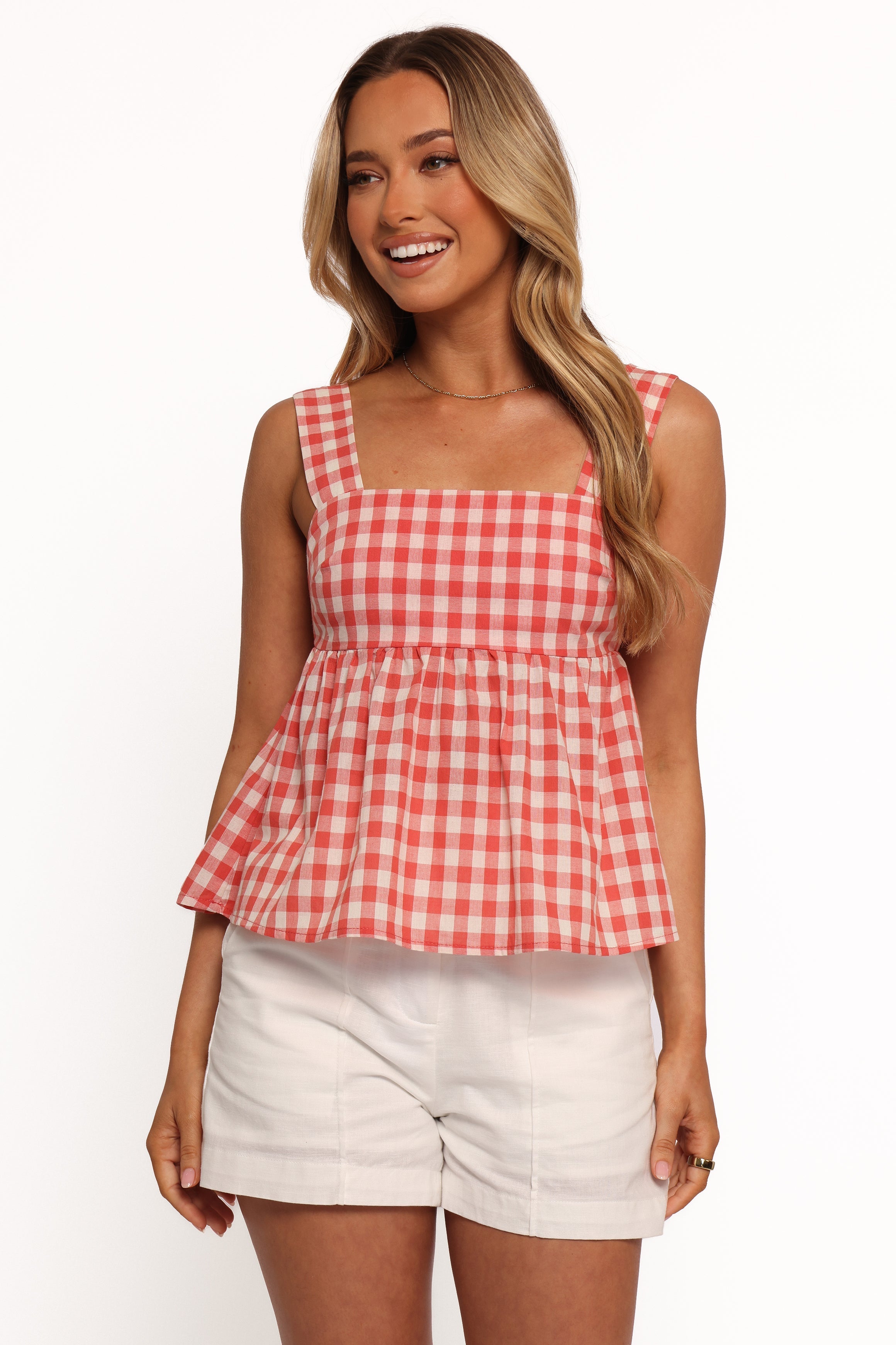 Chatham Top - Red Gingham
