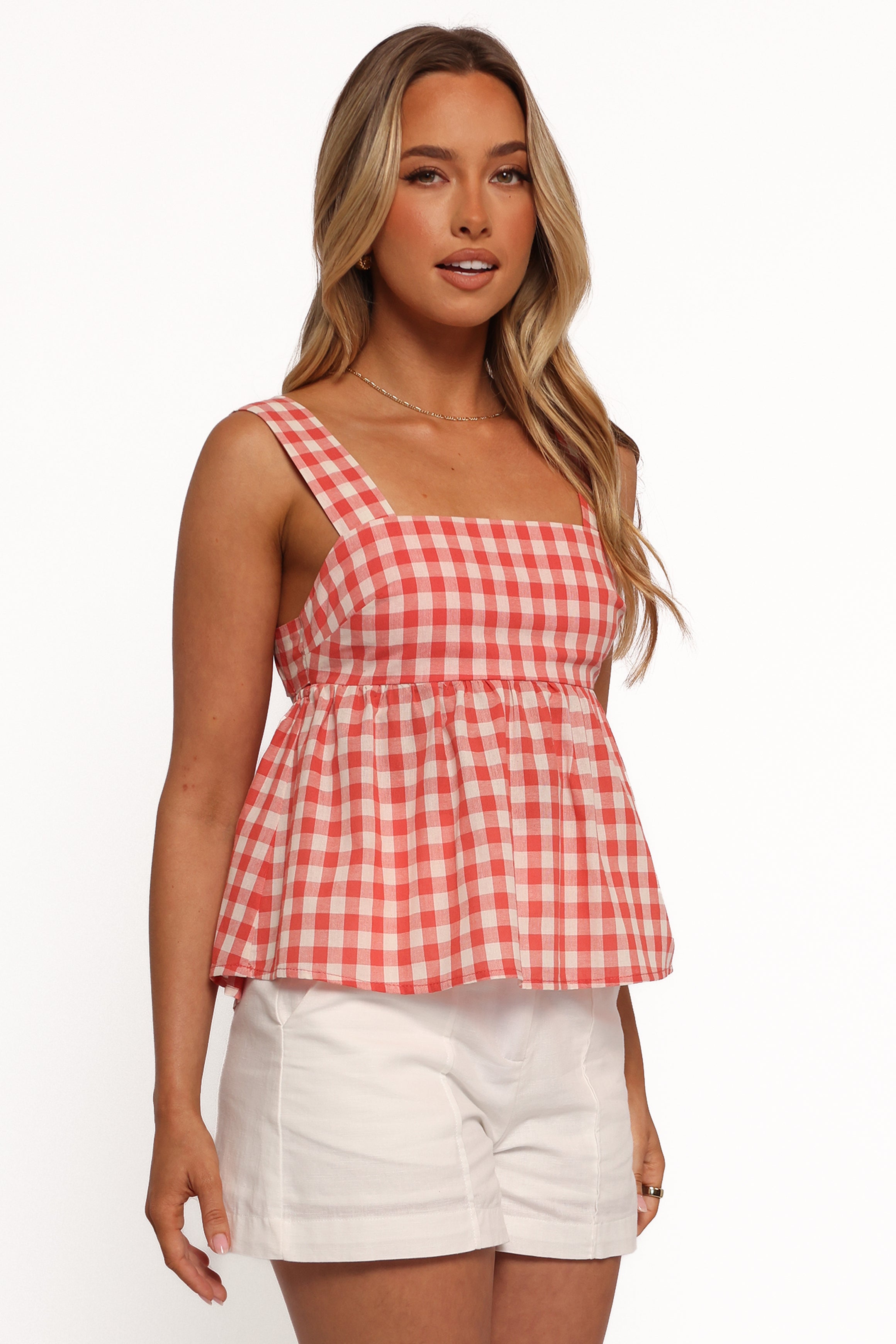 Chatham Top - Red Gingham