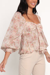 Darrie Long Sleeve Top - Blush