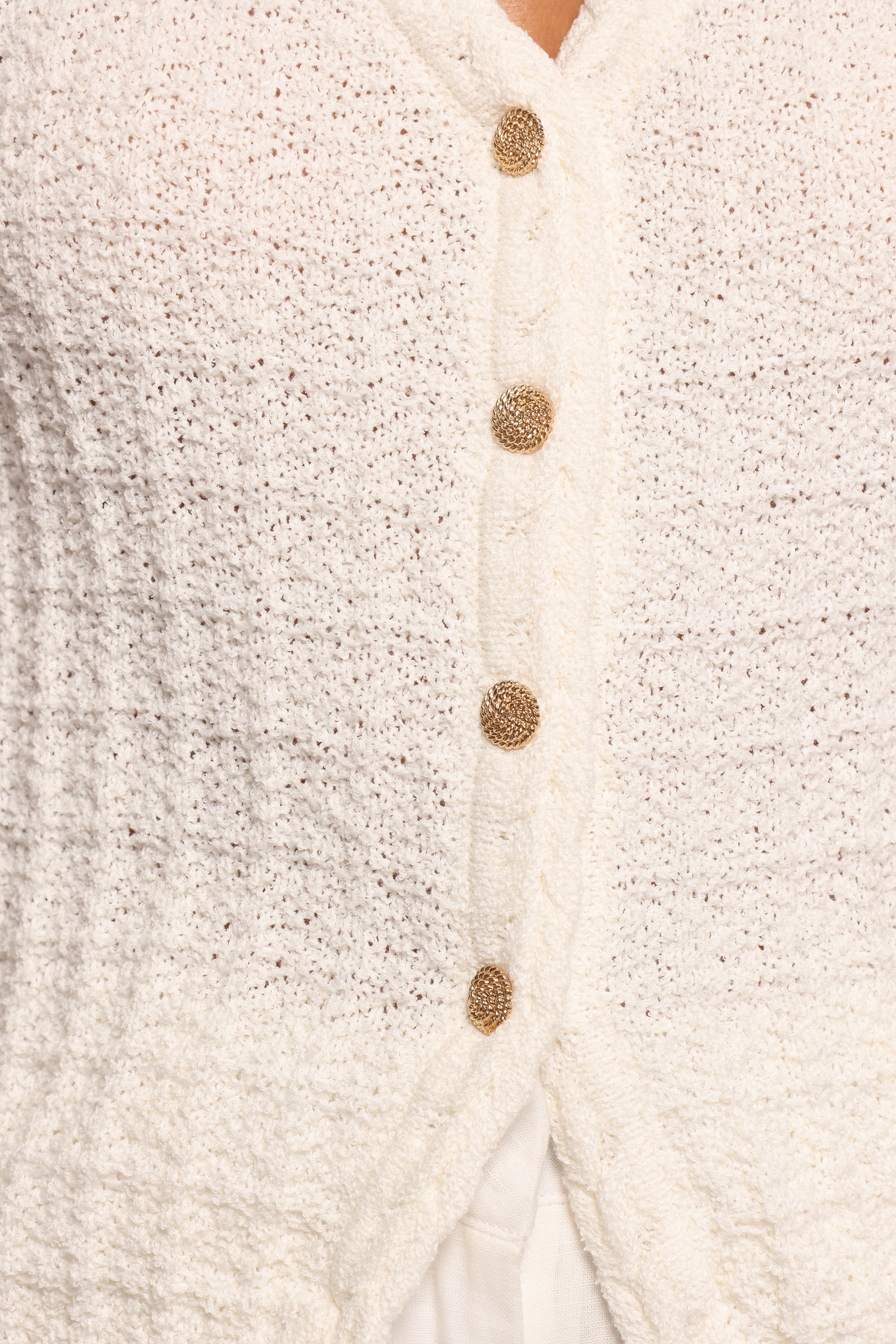 Davis Knit Vest - White