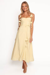 Della Midi Dress - Yellow