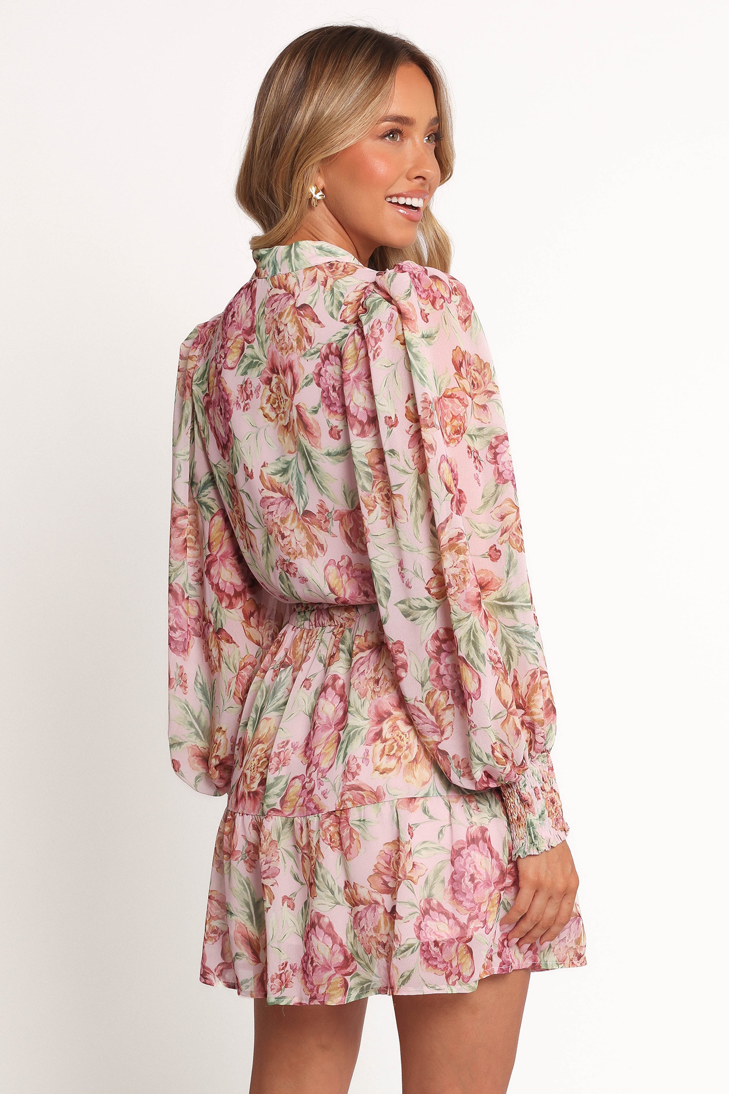 Elba Long Sleeve Mini Dress - Veiled Floral