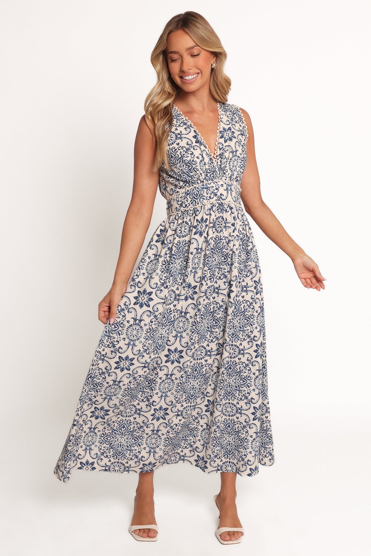 Elysia Midi Dress - Azalea Mosaic