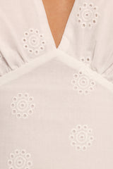 Ensley Flutter Sleeve Maxi Dress - White