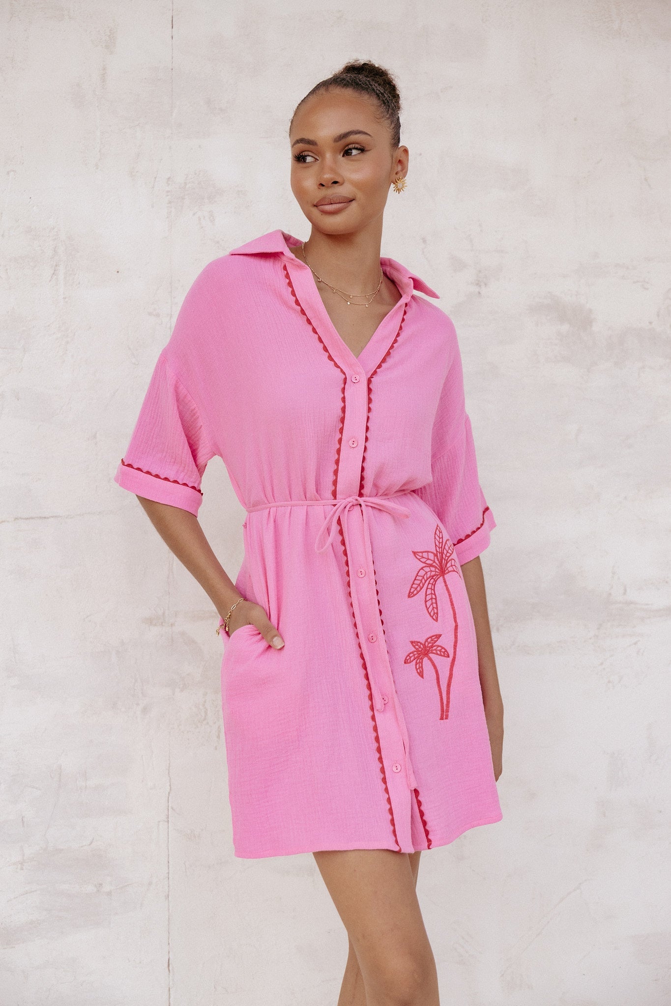 Fabiola Mini Dress - Pink