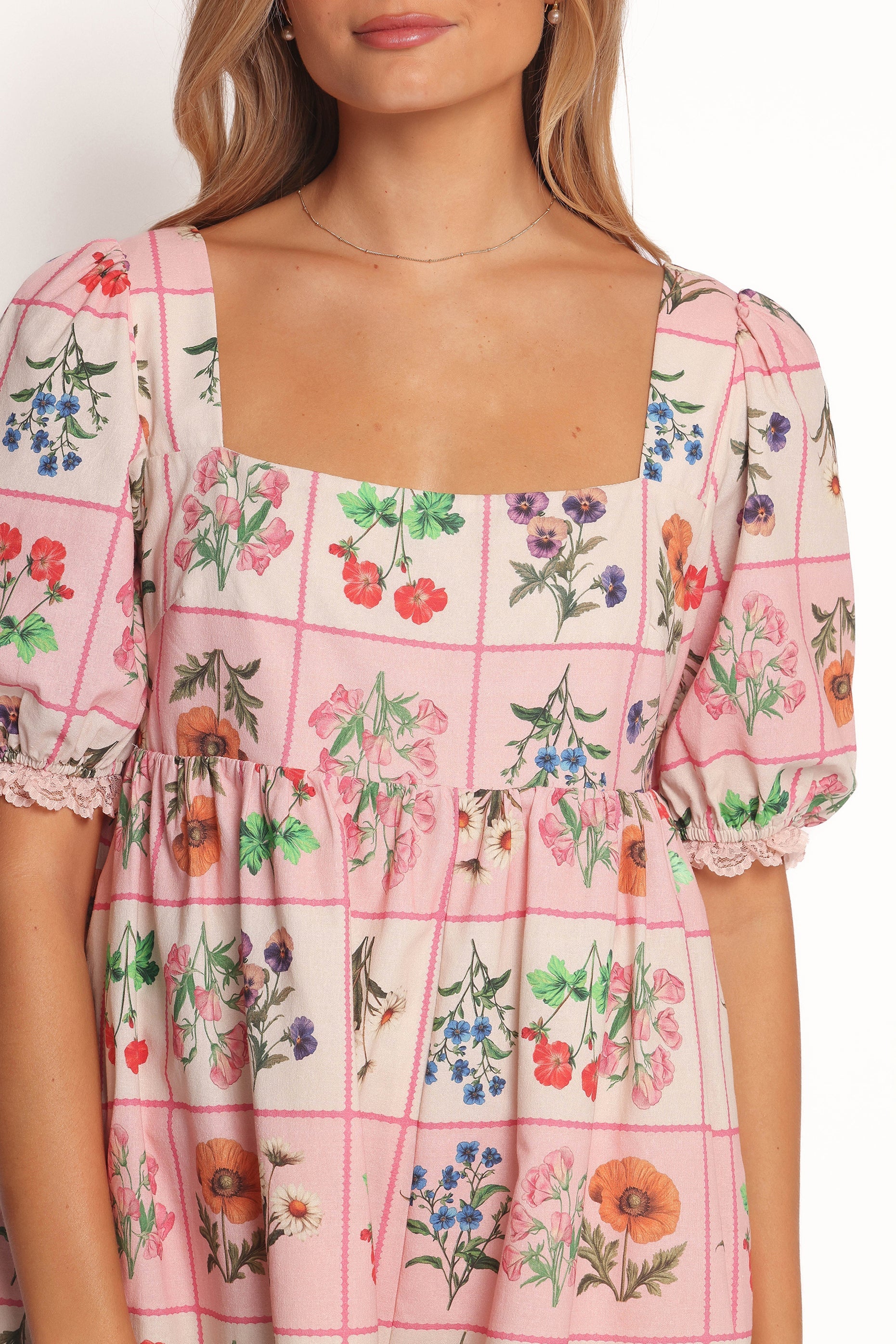 Floretta Puff Sleeve Romper - Flora Tile