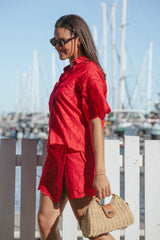 Gallie Skirt Set - Red