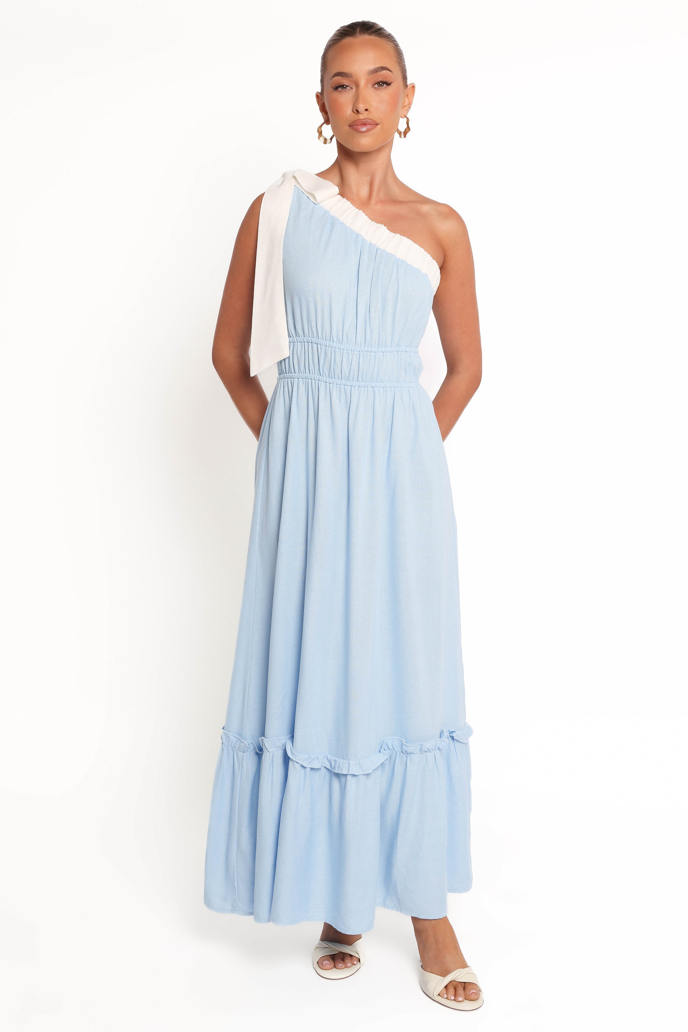 Gilda Maxi Dress - Blue/White