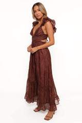 Harmony Maxi Dress - Brown Floral