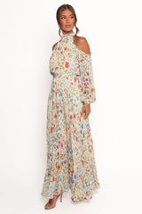 Hilary Pleated Maxi Dress - Garden Floral