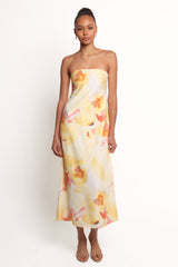 Hydra Maxi Dress - Yellow Floral