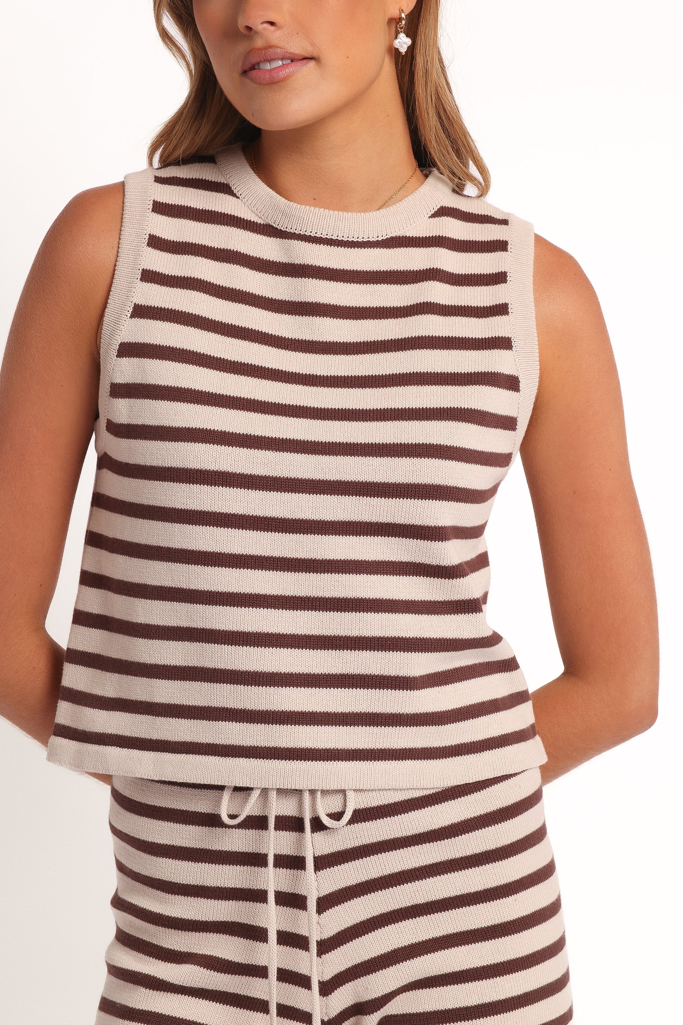 Ilona Knit Set - Brown/Cream