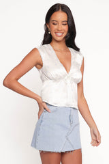 Ingrid Top - Cream Ditsy