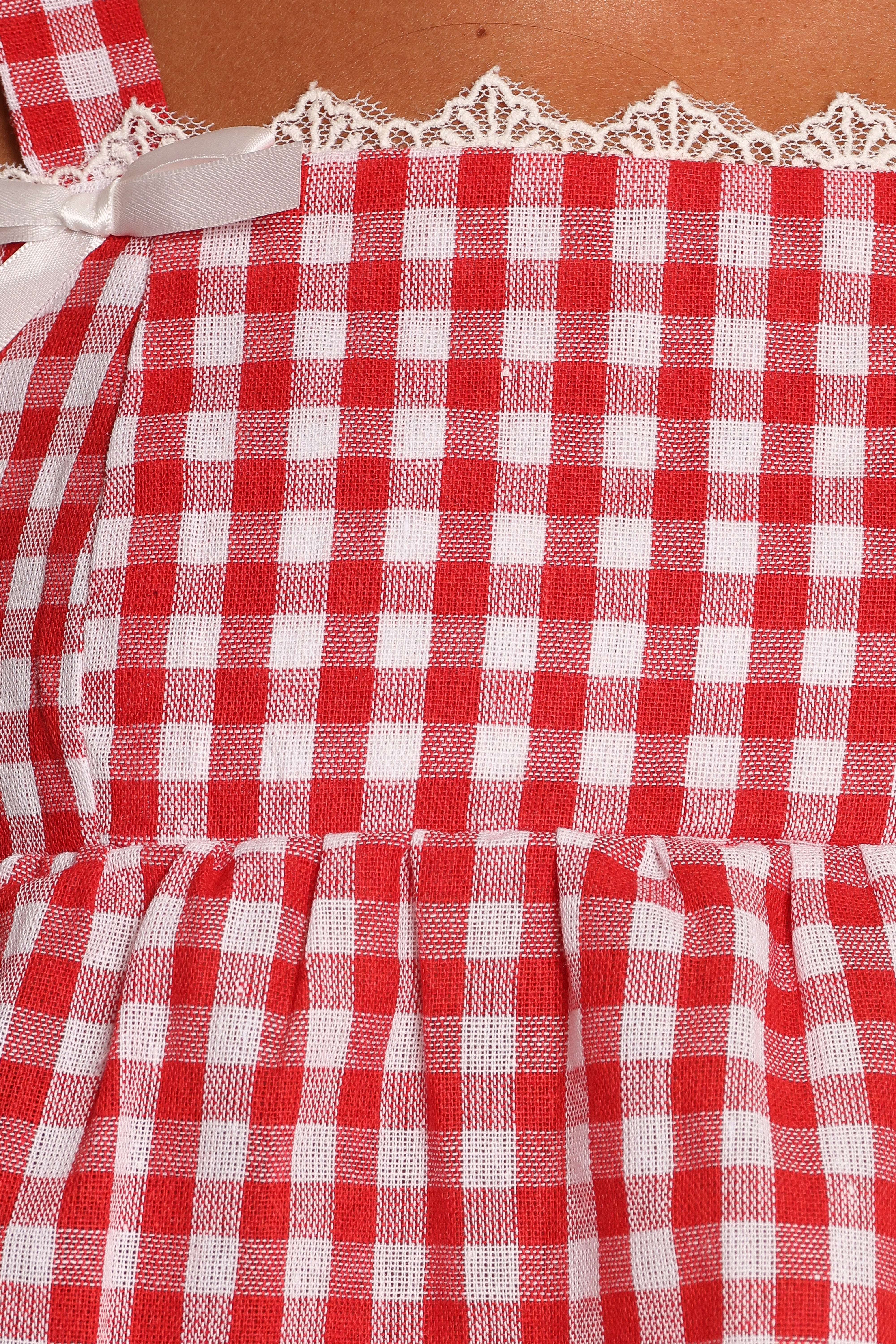 Isidore Gingham Short Set - Red
