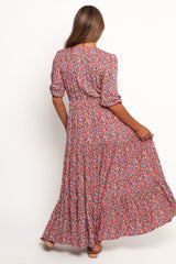 Kelda Dress - Blue Ditsy Floral