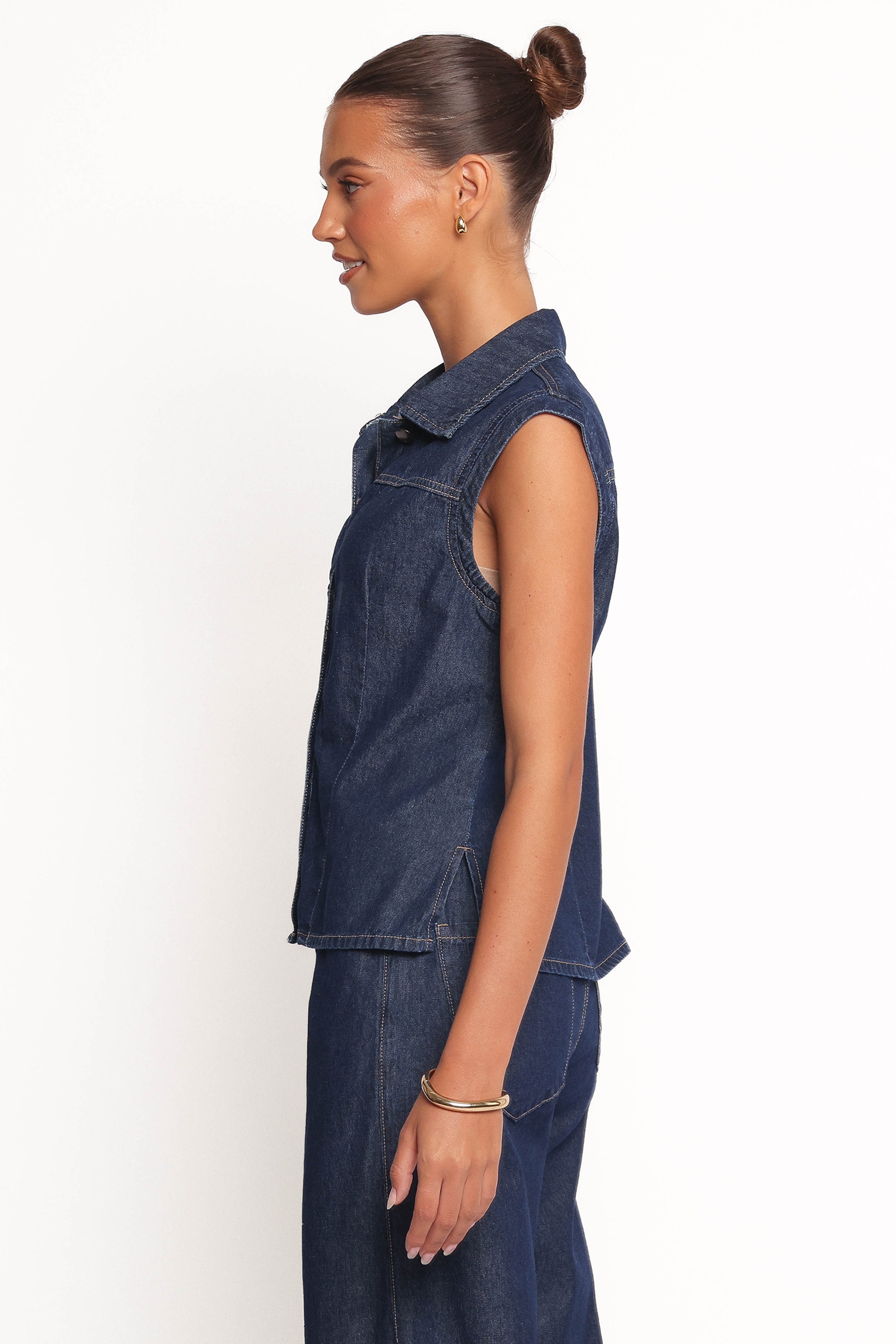 Kirie Denim Top - Indigo