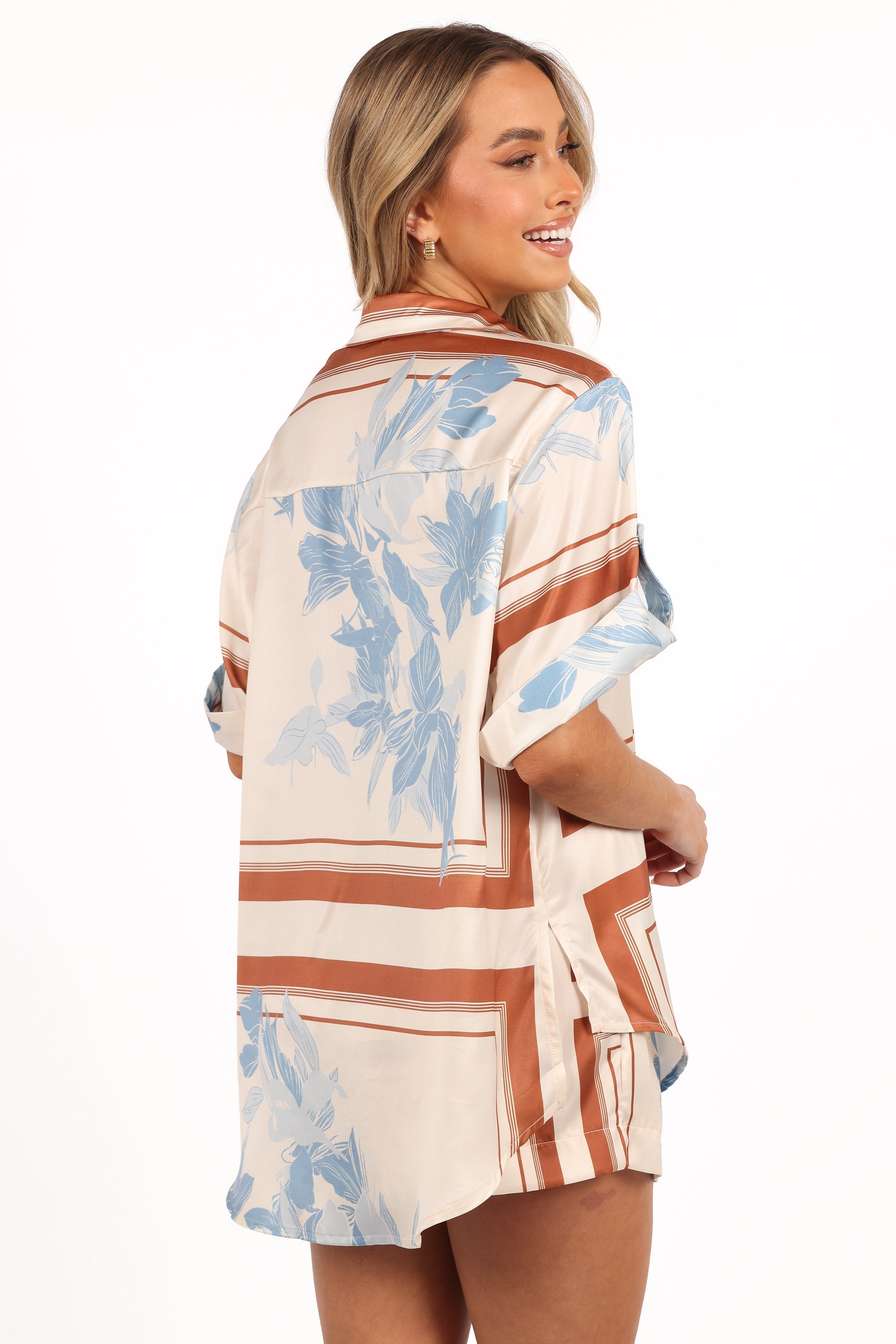 Lara Shirt - Pale Blue Print