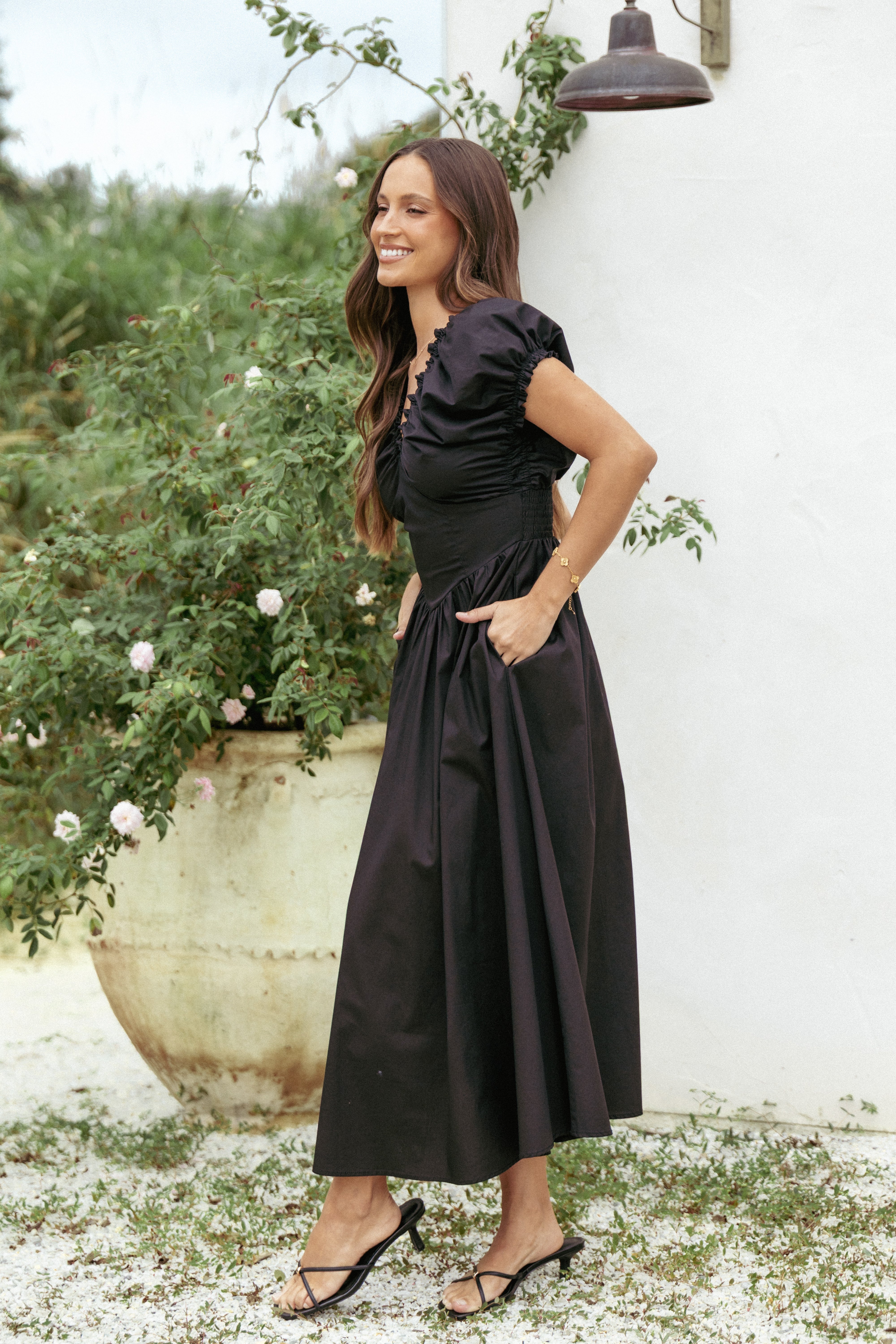 Larson Midi Dress - Black