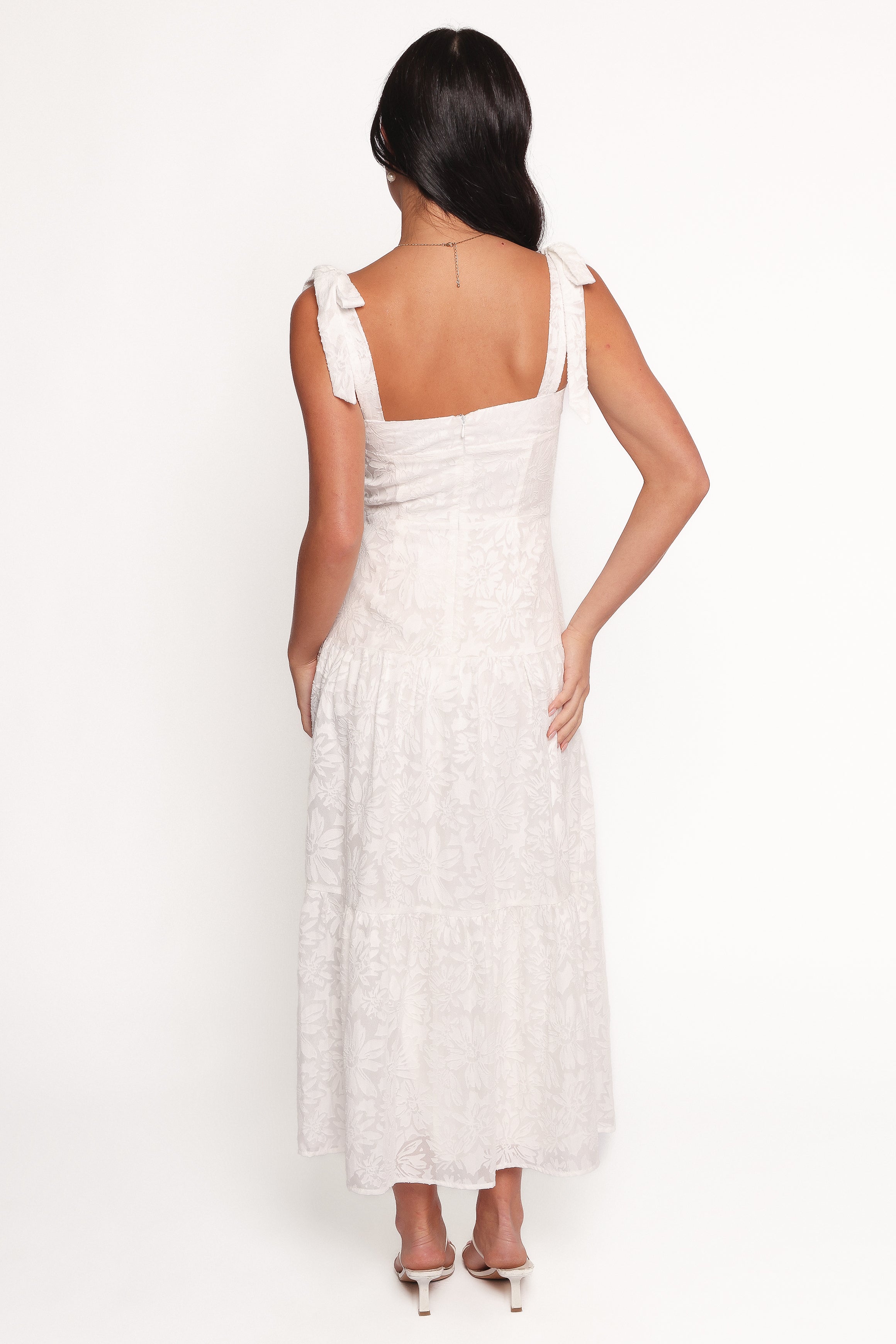 Lavinia Maxi Dress - White Floral
