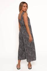 Lea Jumpsuit - White Black