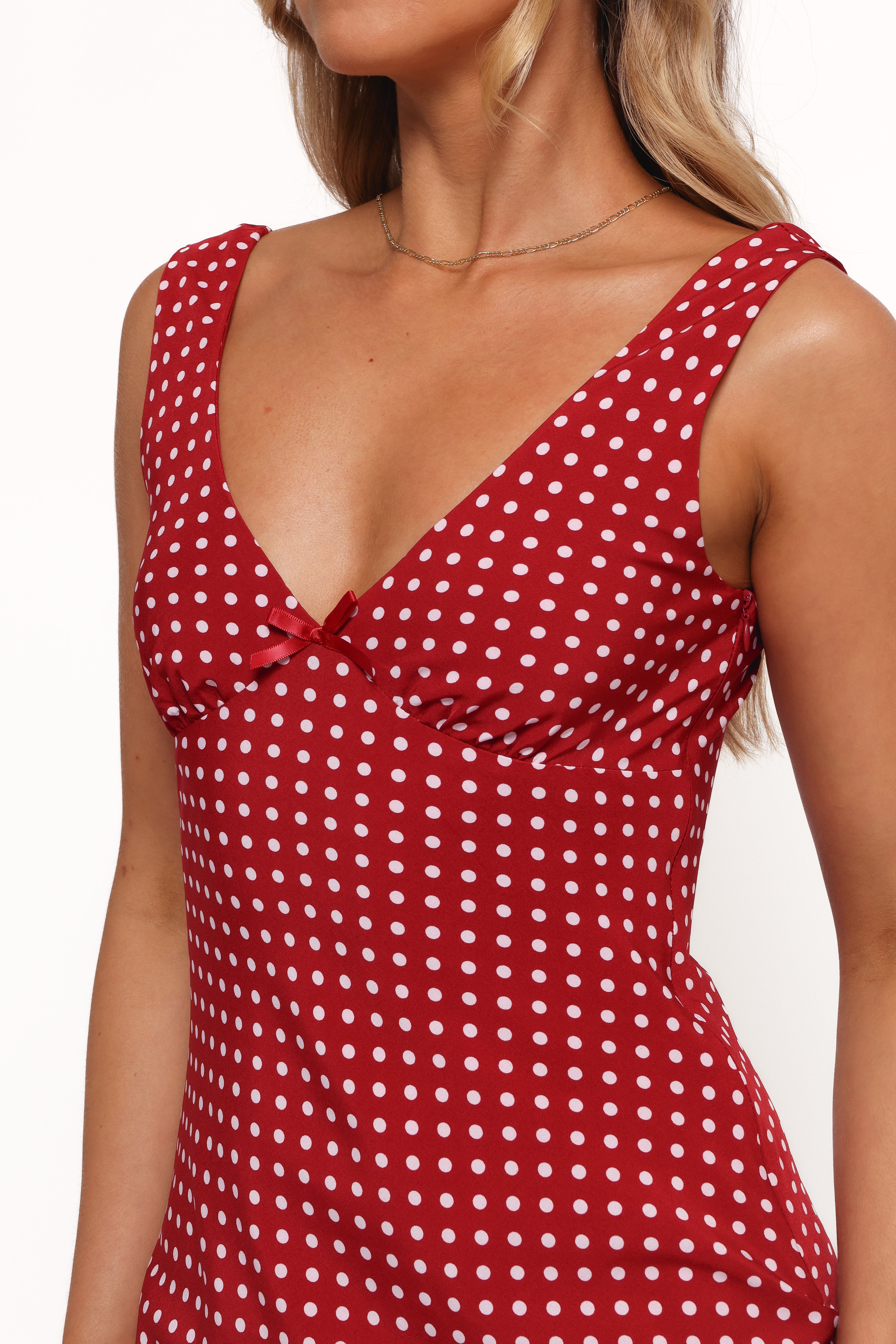 Leni Maxi Dress - Red Polka Dot