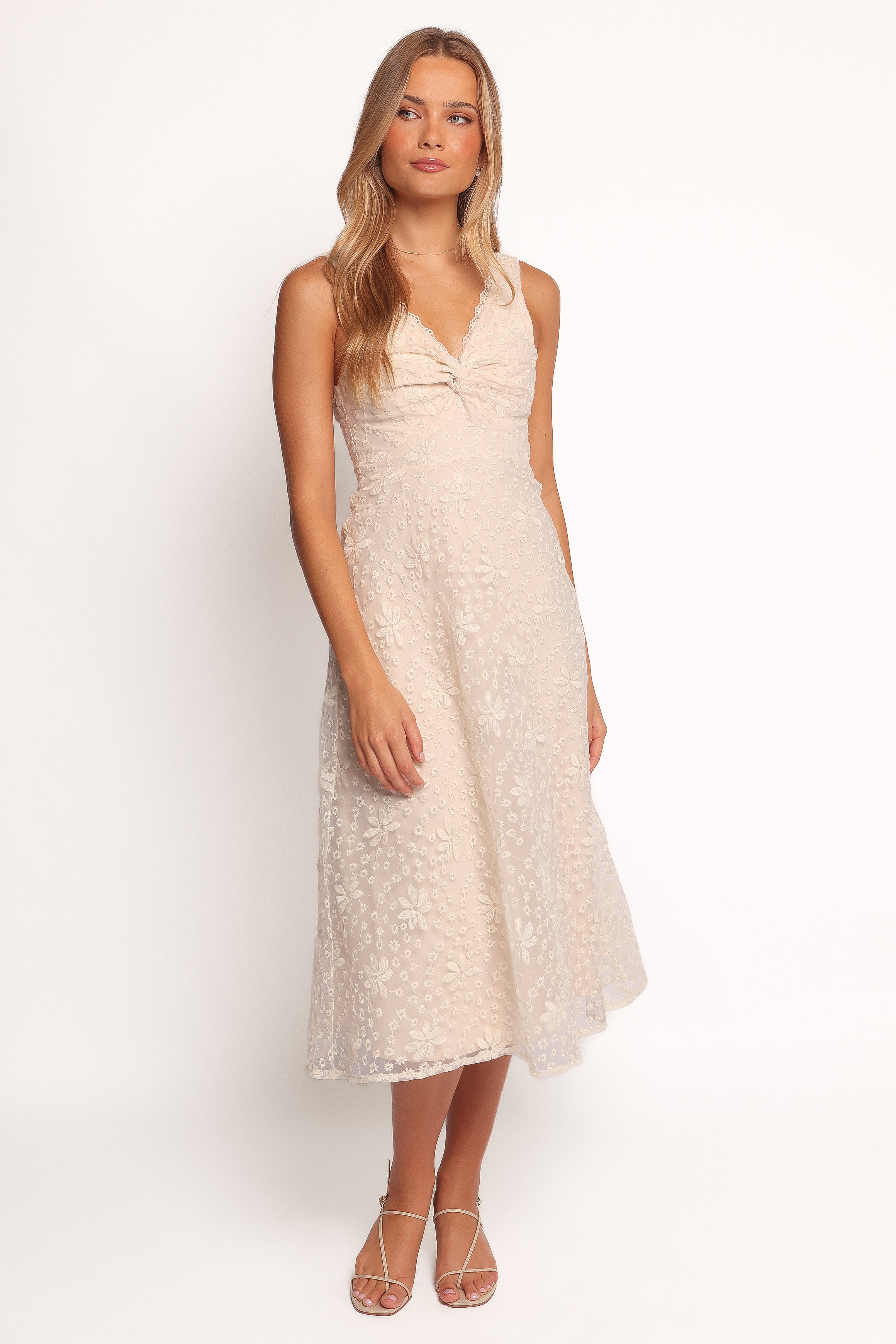 Louise Midi Dress - Cream