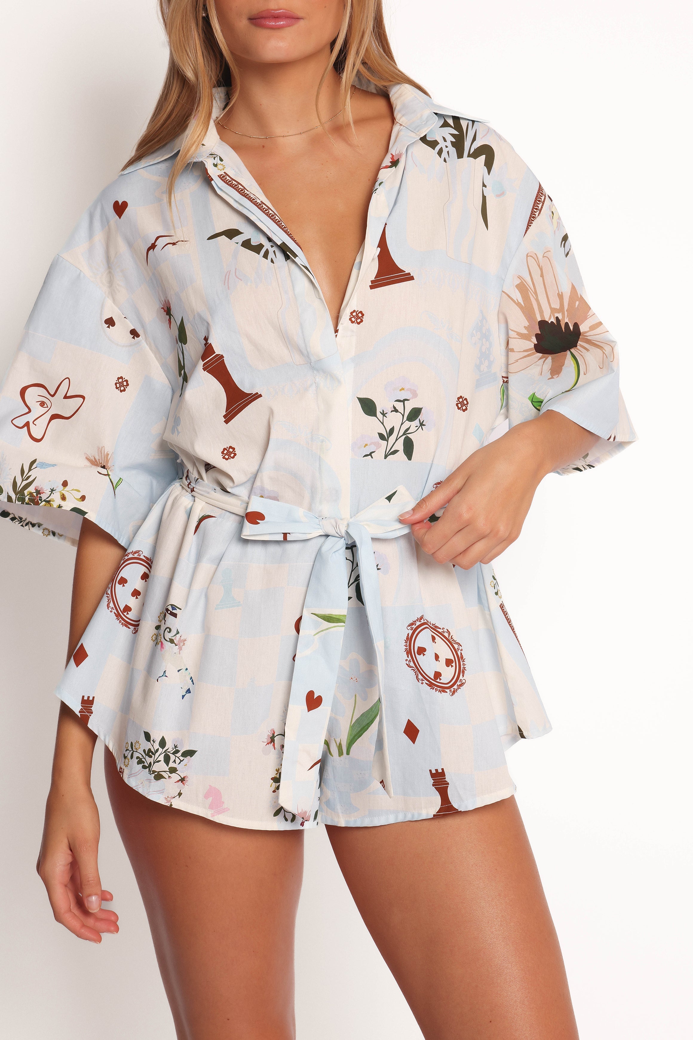 Luisa Romper - Blue Floral