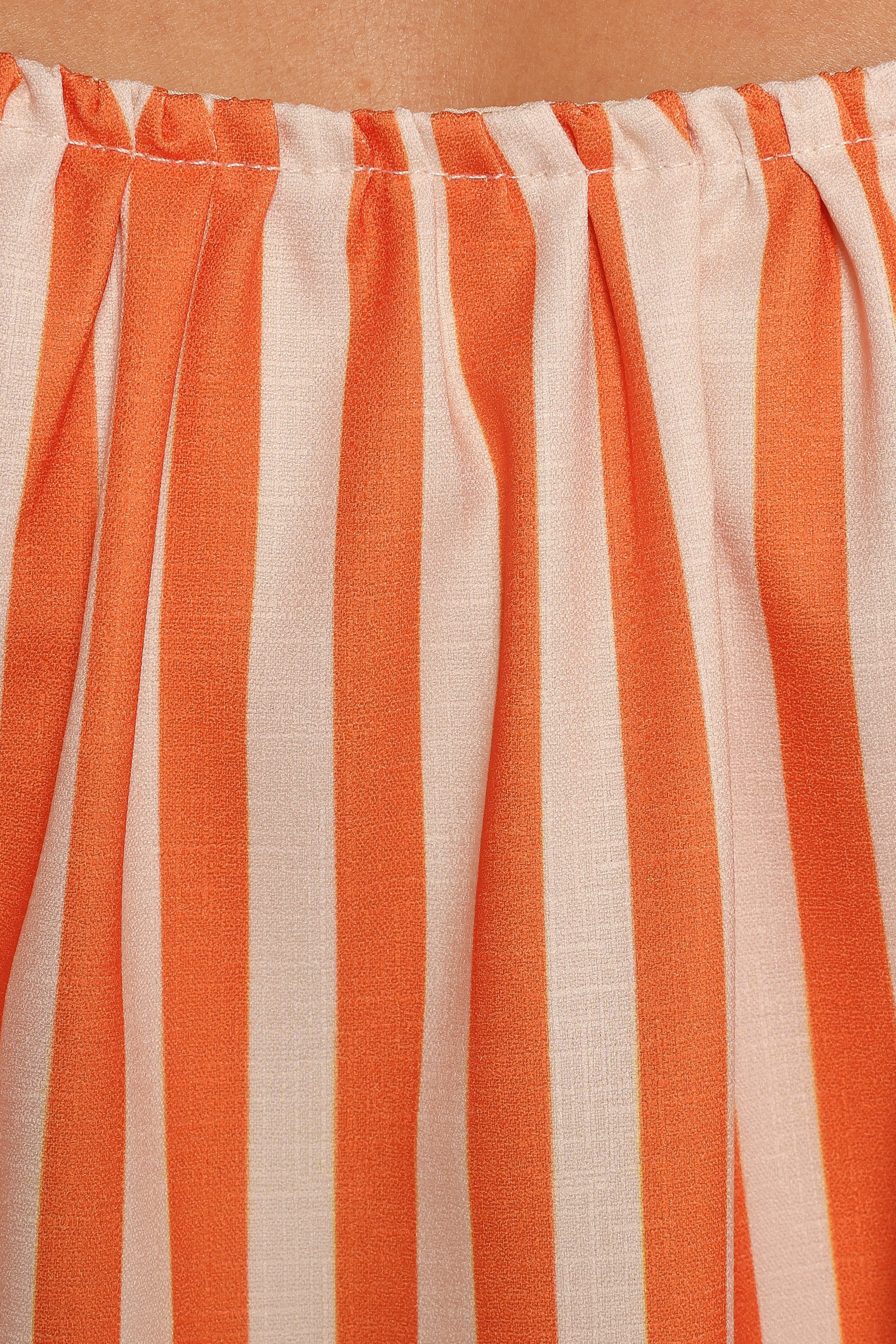 Lumina Maxi Dress - Orange Beige Stripe