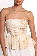 Maia Strapless Top - Floral