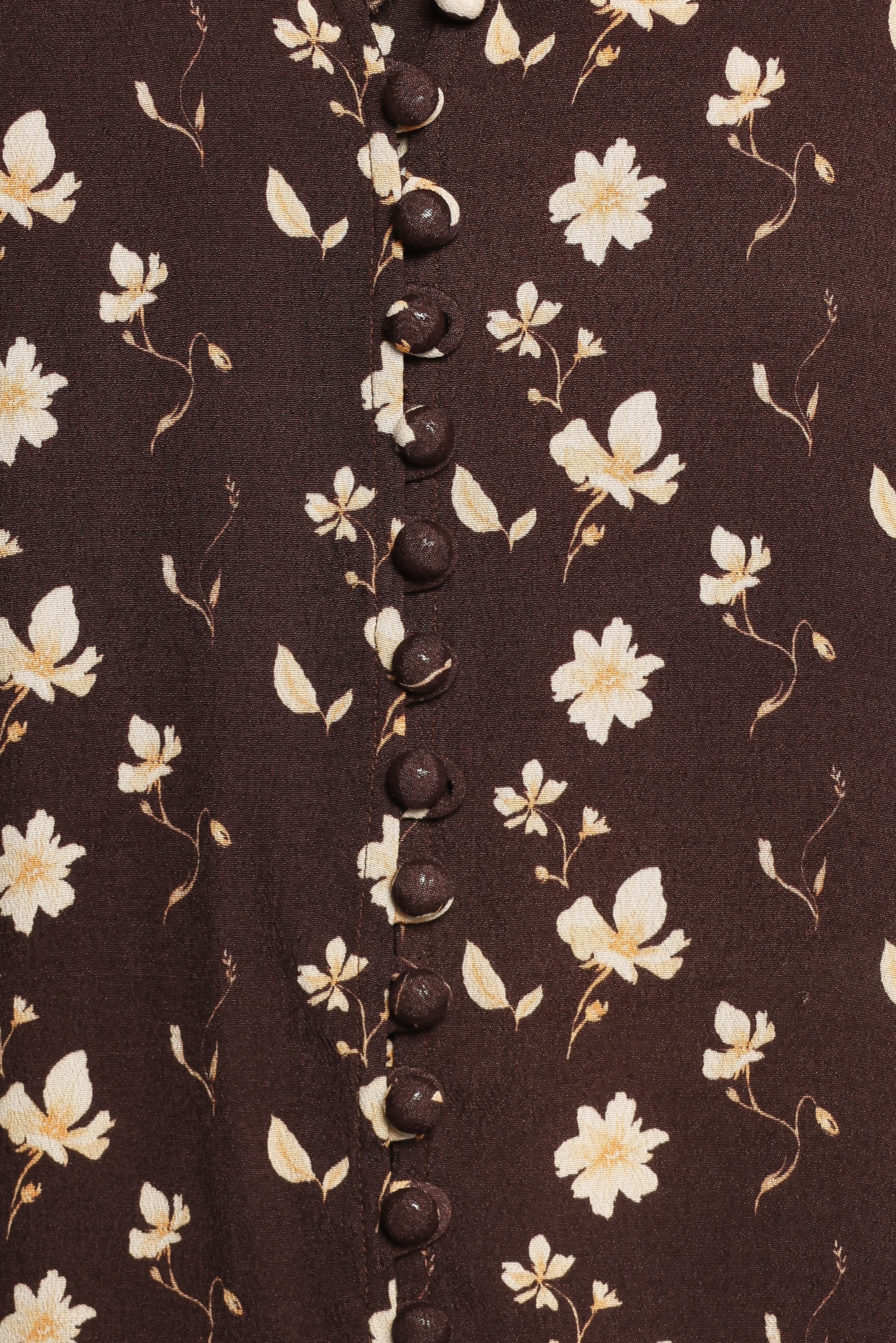 Marni Top - Brown Ditsy