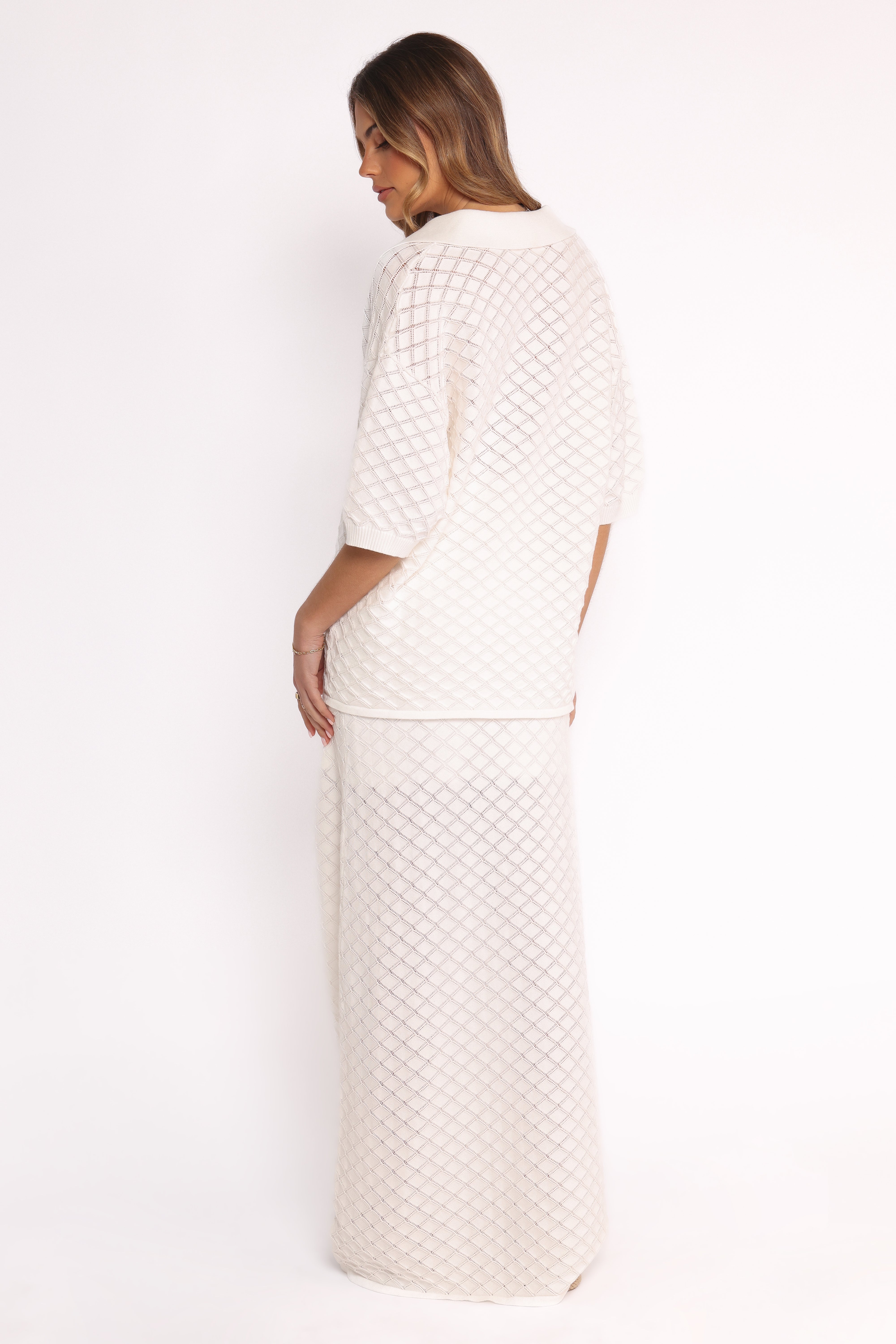 Meera Midi Skirt - White