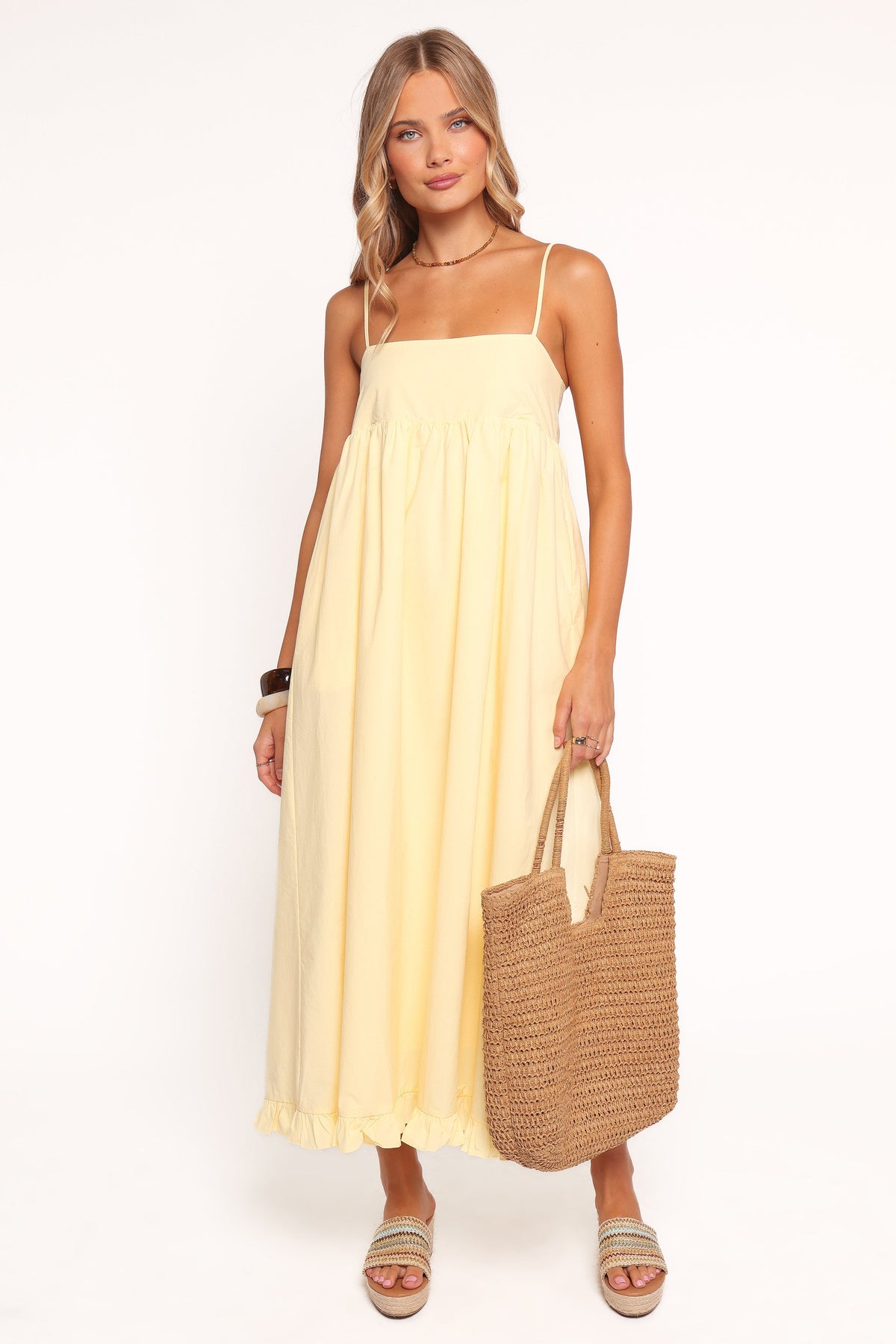 Miuccia Maxi Dress - Butter Yellow