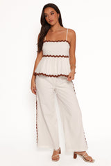 Mollymook Top - White Tan