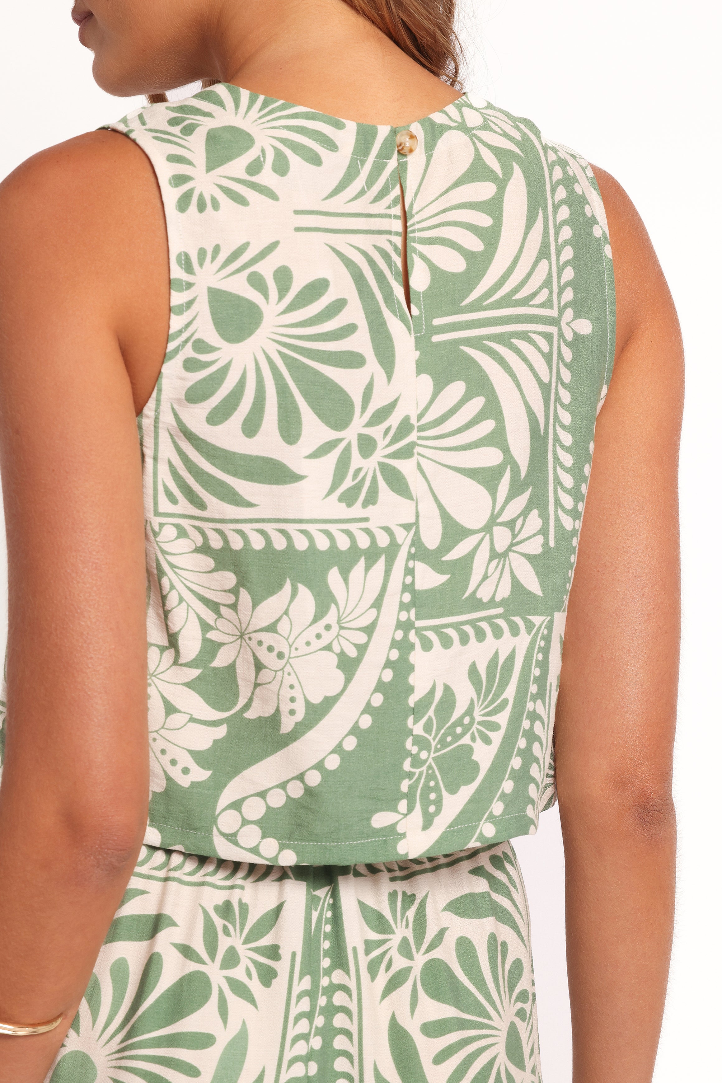 Nevin Top - Green Floral