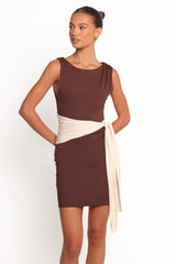 Nicosia Mini Dress - Brown