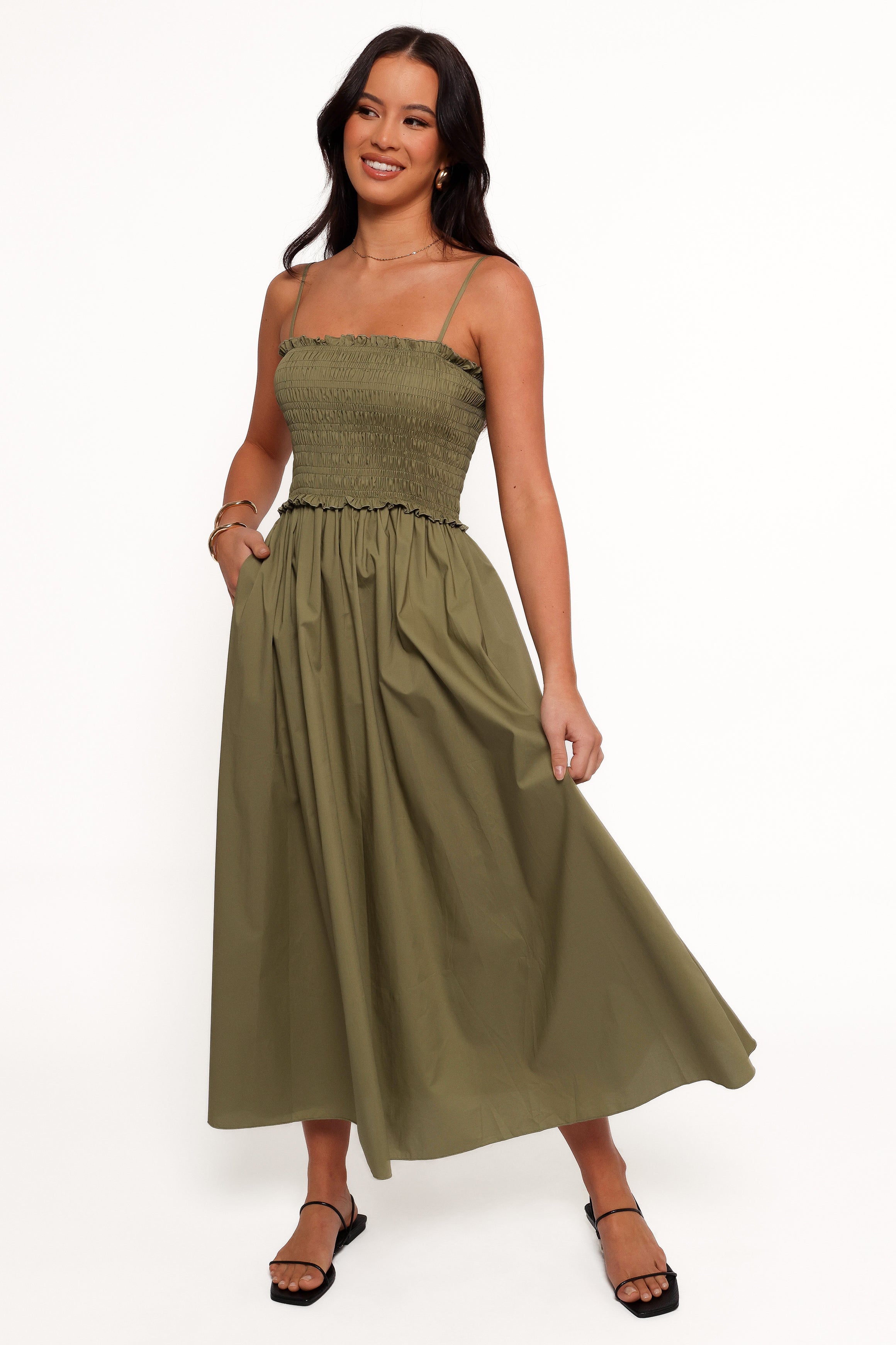 Nigella Maxi Dress - Olive Green