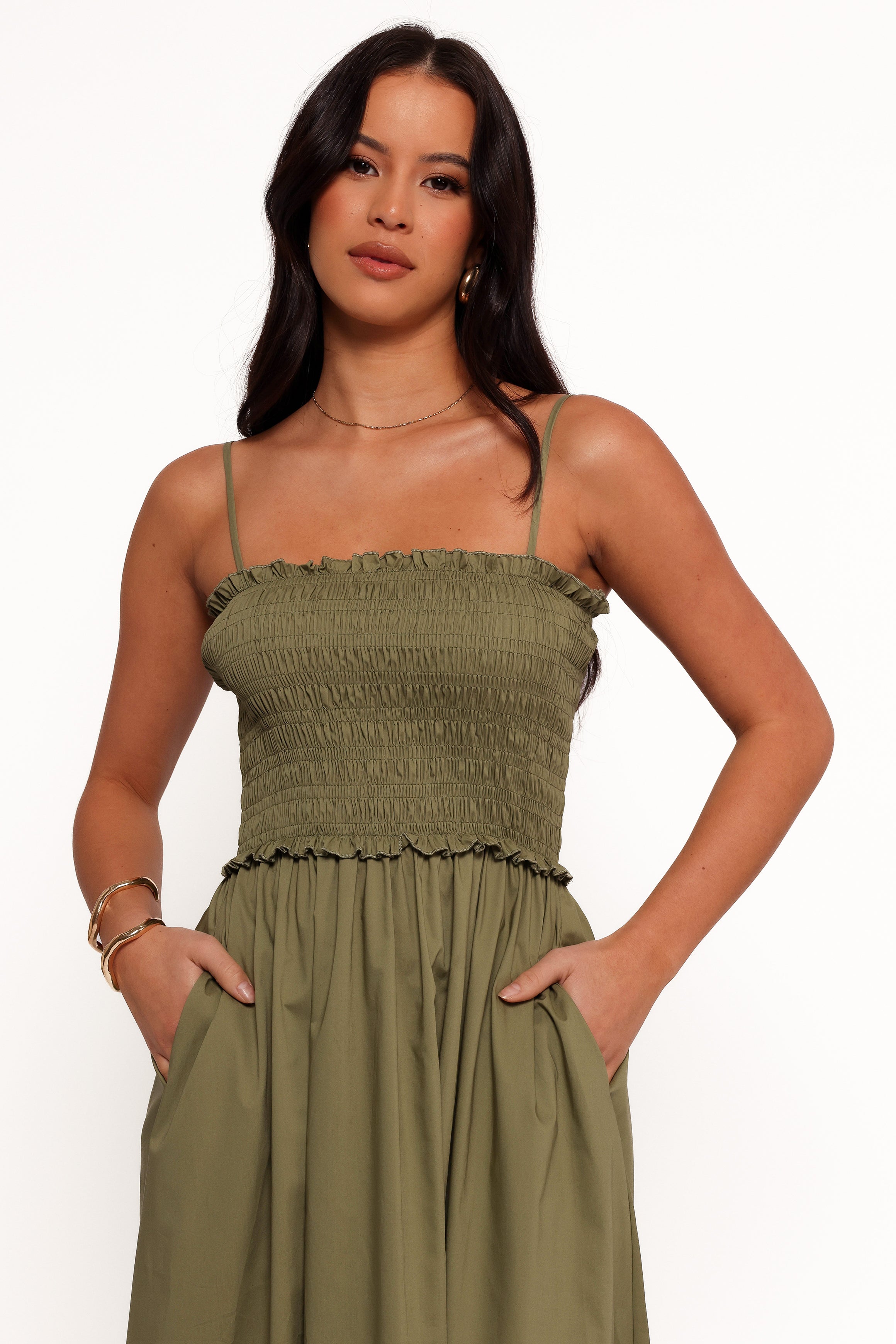 Nigella Maxi Dress - Olive Green
