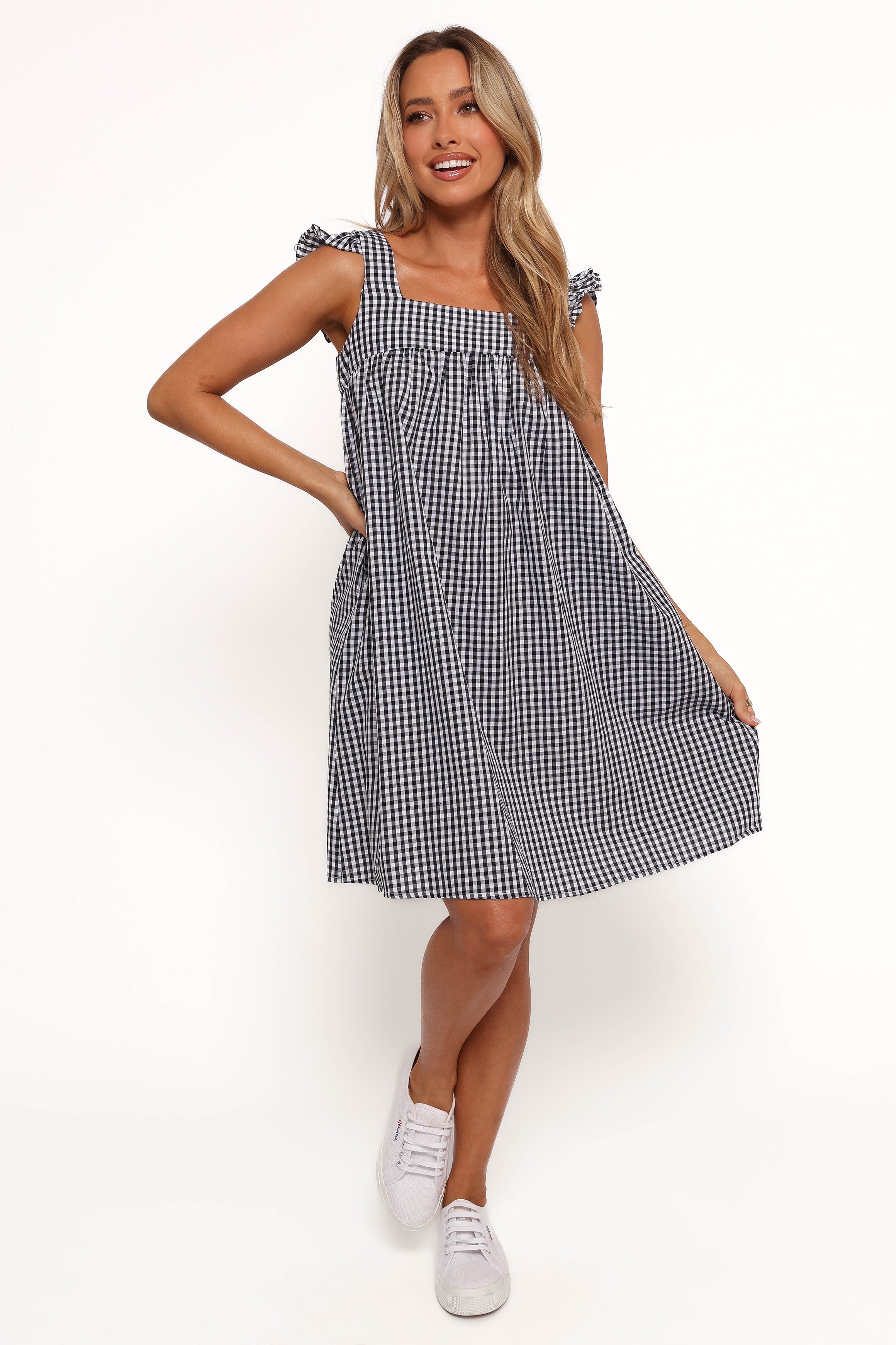 Nola Mini Dress - Black Gingham
