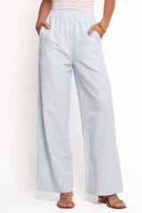 Peyton Striped Pant - Blue