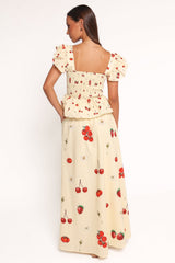 Remira Midi Skirt - Yellow Cherry