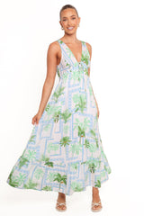 Rhiannon Maxi Dress - Green Multi