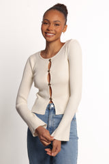 Rosienna Knit Top - Cream