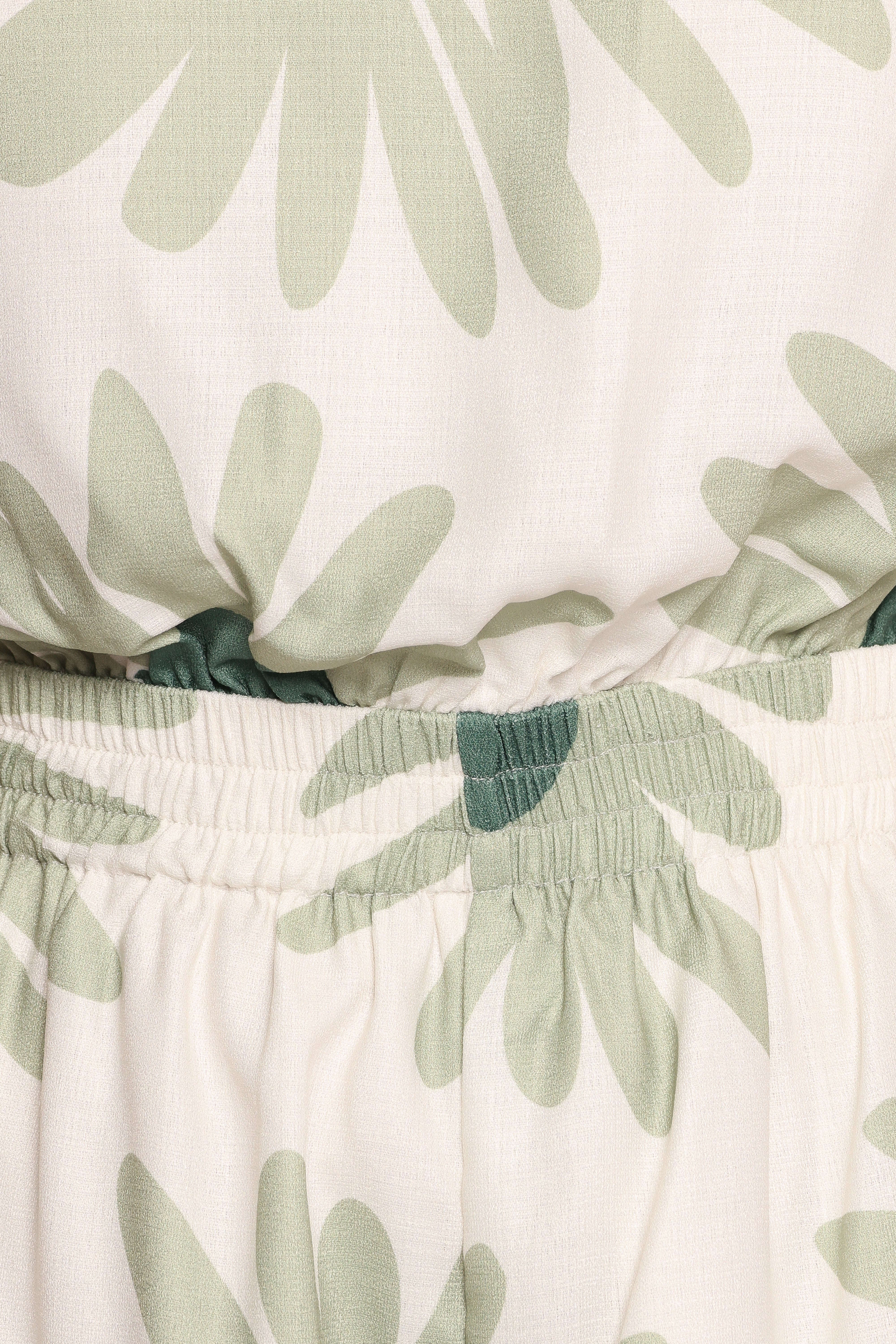 Sally Romper - Green Floral