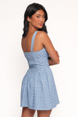 Shelton Mini Dress - Floral Denim